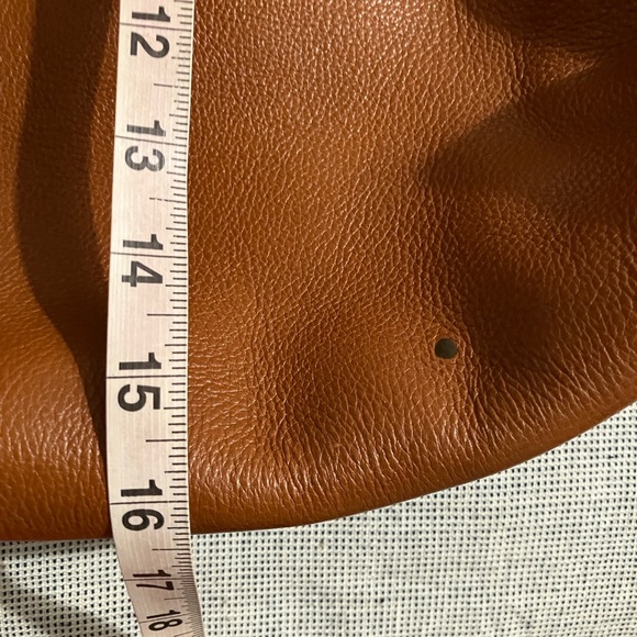 Madewell Transport Tote English Saddle tan leather pebbled bag - Picture 9 of 10